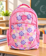 Sky High Pink Floral Printed School Backpack