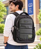 Sky High Sports Series Black & Grey Multi-Compartment Backpack