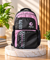 Sky High Travel Expedition Black & Pink Multi-Compartment Backpack