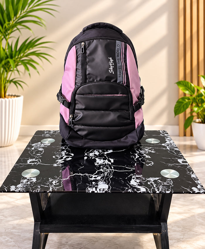 Sky High Travel Pro Black & Pink Backpack