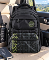 Sky High Urban Edge Black Multi-Compartment School Backpack