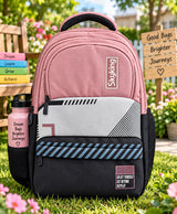 Sky High Urban Edge Pink, Grey & Black Multi-Compartment Backpack