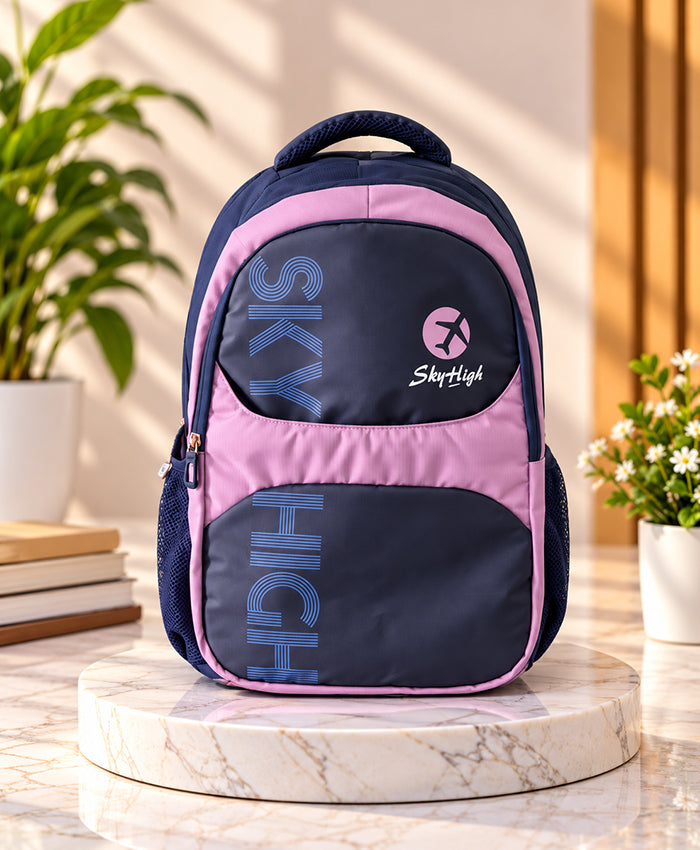 Sky High Urban Flex Navy Blue & Pink Backpack