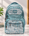 Sky High Urban Maze Aqua Blue Printed Backpack