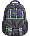 Sky High Urban Plaid Black Multi-Compartment School Backpack