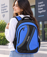 Sky High Velocity Blue & Black Multi-Compartment School Backpack