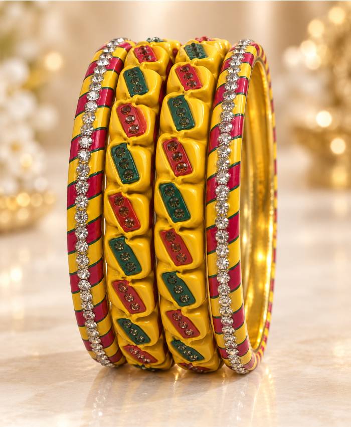 Sunshine Pattern Lac Bangle Set