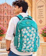 Teal Daisy SkyHigh Floral Printed Backpack