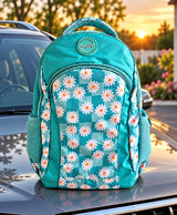 Teal Daisy SkyHigh Floral Printed Backpack