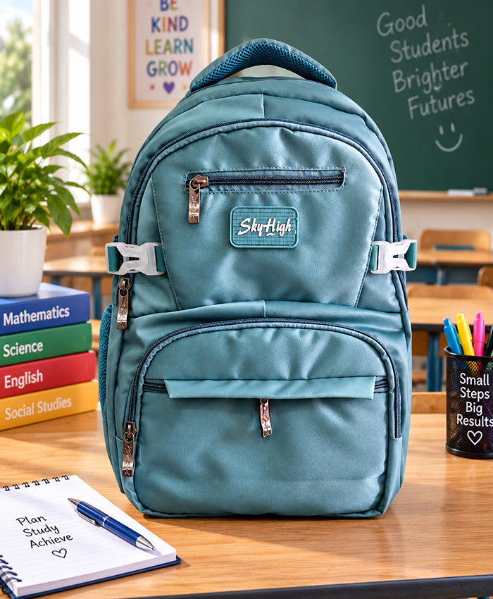 Teal SkyHigh Backpack Studio Portrait