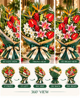 Tropical Greenery Bouquet – 10 Tropical Flowers