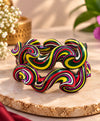 Vibrant Wavy Multicolor Statement Lac Bangles