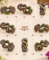 Vibrant Wavy Multicolor Statement Lac Bangles