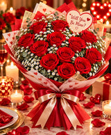 Will You Be Mine Rose Bouquet – 12 Red Roses