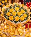 Yellow Rose Bouquet – 12 Yellow Roses