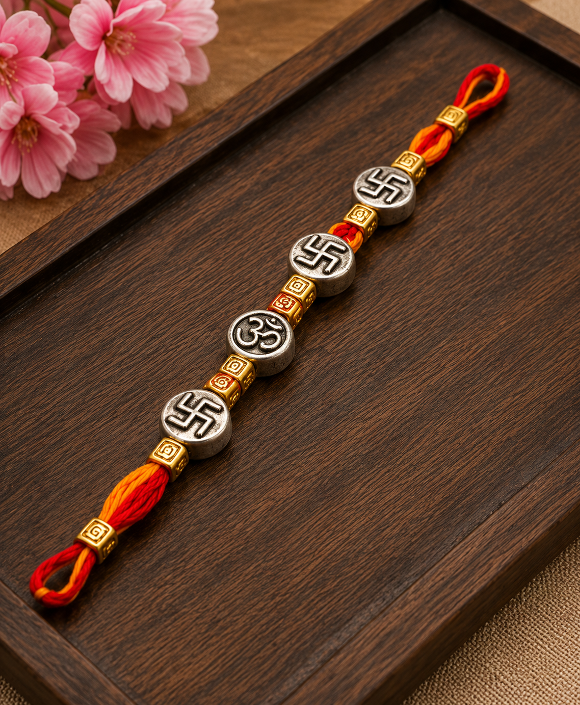 Auspicious Om & Swastik Spiritual Rakhi
