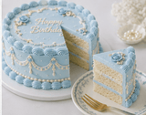 Baby Blue Vintage Cake