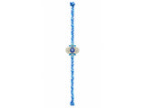 Blue Evil Eye Designer Rakhi with Pearl Accents