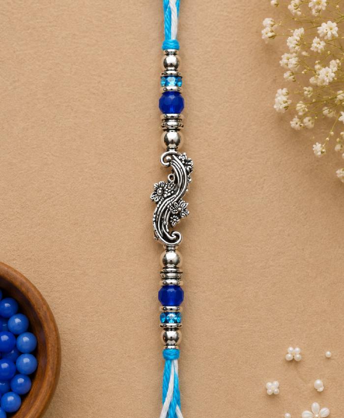 Blue Peacock Designer Rakhi