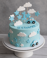 Blue Sky First Birthday Cake