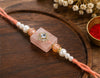 Blush Pink Crystal Designer Rakhi