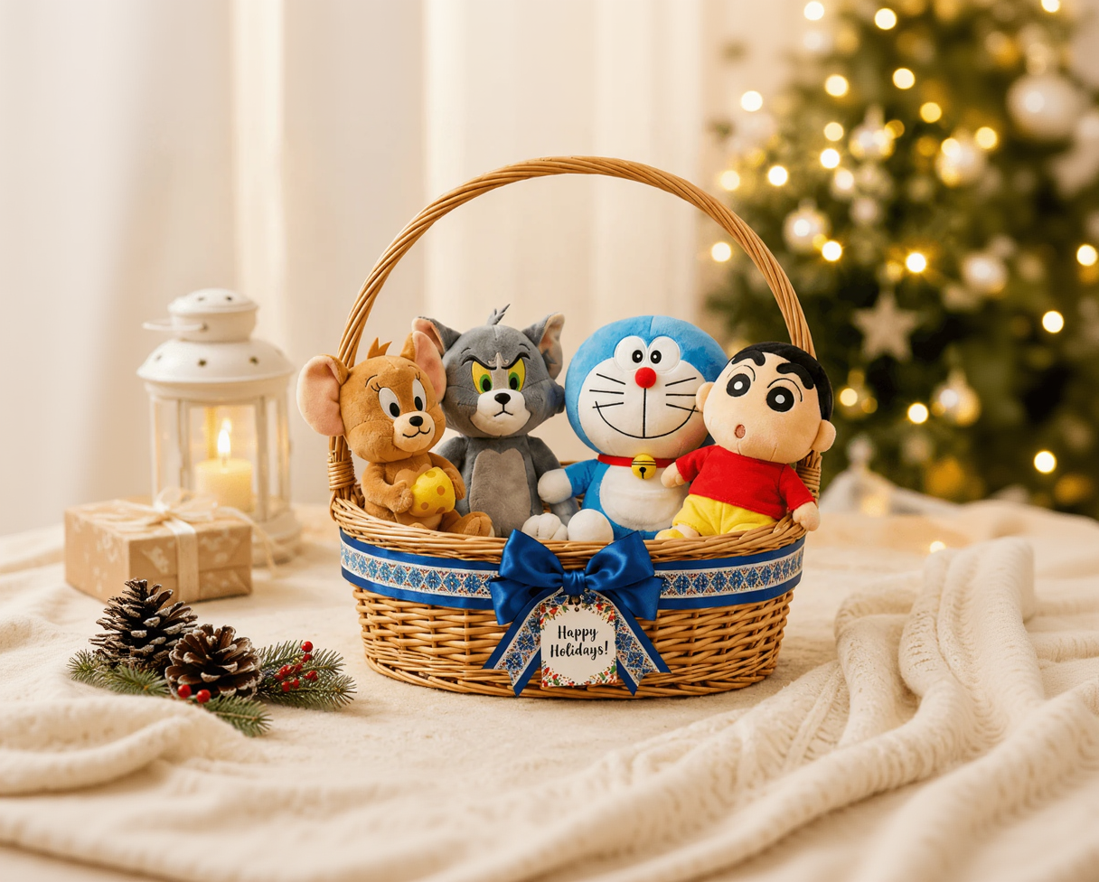Cartoon Fiesta Plush Basket