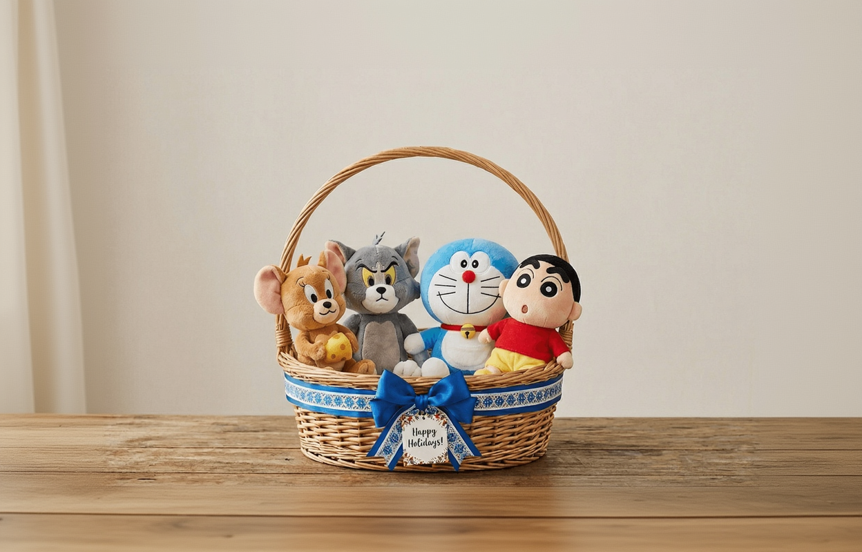 Cartoon Fiesta Plush Basket