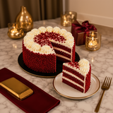 Celebration Blooms & Red Velvet Cake Combo