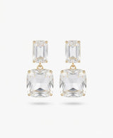 Celestia Crystal Cushion Drop Earrings
