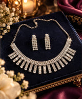 Celestial Cascade Crystal Necklace & Earrings Set