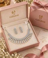 Celestial Cascade Crystal Necklace & Earrings Set