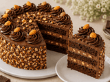 Chocolate Almond Crunch Truffle Cake