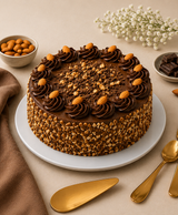 Chocolate Almond Crunch Truffle Cake