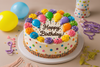 Colorful Balloon Vanilla Birthday Cake