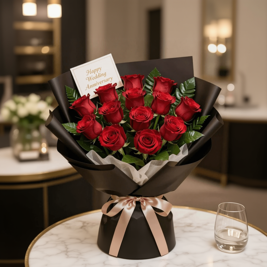 Crimson Forever Anniversary Roses