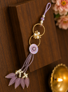 Lavender Pearl Floral Designer Lumba Rakhi