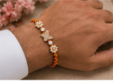 Elegant Butterfly Pearl Designer Rakhi