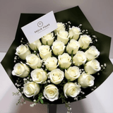 Elegant White Rose Luxury Bouquet