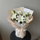 Eternal Grace White Orchid & Lily Anniversary Bouquet