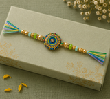 Pastel Evil Eye Beaded Designer Rakhi
