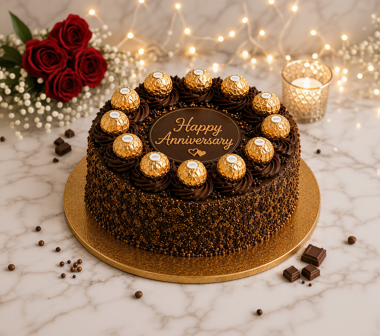 Ferrero Rocher Chocolate Truffle Cake