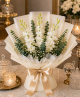 Snow White Orchid Elegance (5 White Dendrobium Orchids)
