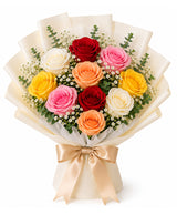 Pastel Love Bouquet (10 Mixed Roses)