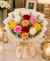 Pastel Love Bouquet (10 Mixed Roses)