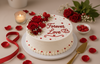 Forever Love Red Rose Vanilla Cream Cake