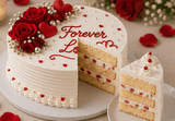 Forever Love Red Rose Vanilla Cream Cake