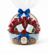 Forever Together Anniversary Rose Mug Basket