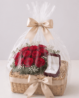 Forever Yours Proposal Rose Basket