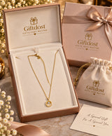 Golden Circle Pendant Necklace – Elegant Minimal Jewellery