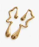 Golden Wave Teardrop Earrings